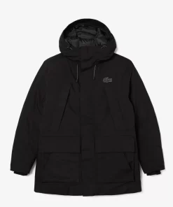 Lacoste Jackets & Coats-Colourblock Multipocket Hooded Parka