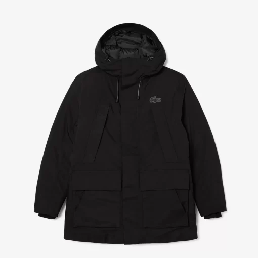 Lacoste Jackets & Coats-Colourblock Multipocket Hooded Parka