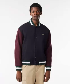 Lacoste Jackets & Coats-Colourblock Teddy Jacket With Quilted Lining