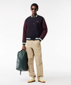 Lacoste Jackets & Coats-Colourblock Teddy Jacket With Quilted Lining