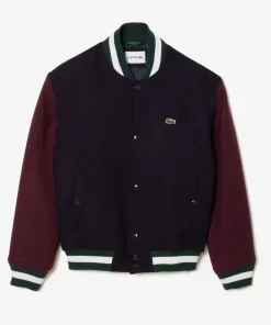 Lacoste Jackets & Coats-Colourblock Teddy Jacket With Quilted Lining