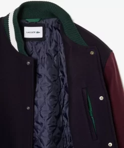 Lacoste Jackets & Coats-Colourblock Teddy Jacket With Quilted Lining