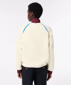 Lacoste Jackets & Coats-Contrast Accent Fleece Sweatshirt