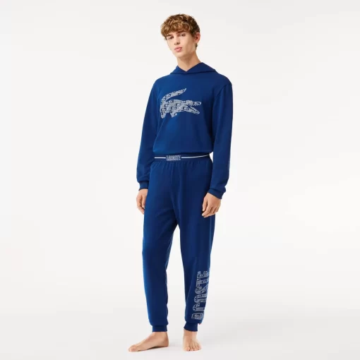 Lacoste Underwear & Lounge Wear-Contrast Branded Lounge Pants