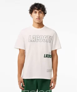 Lacoste Underwear & Lounge Wear-Contrast Branded Lounge T-Shirt