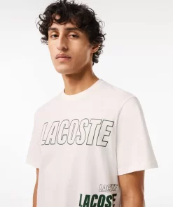 Lacoste Underwear & Lounge Wear-Contrast Branded Lounge T-Shirt