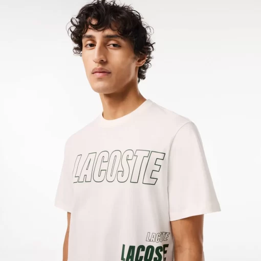 Lacoste Underwear & Lounge Wear-Contrast Branded Lounge T-Shirt