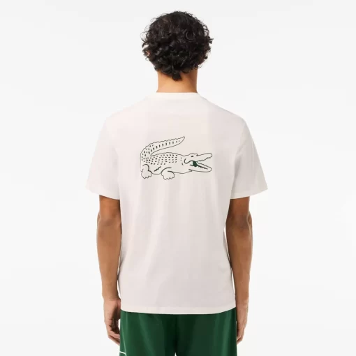 Lacoste Underwear & Lounge Wear-Contrast Branded Lounge T-Shirt