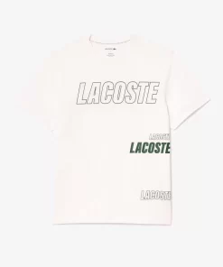 Lacoste Underwear & Lounge Wear-Contrast Branded Lounge T-Shirt