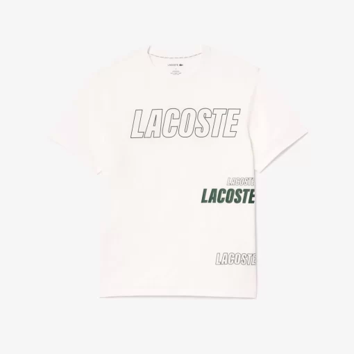 Lacoste Underwear & Lounge Wear-Contrast Branded Lounge T-Shirt