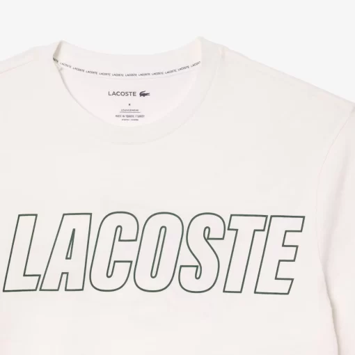 Lacoste Underwear & Lounge Wear-Contrast Branded Lounge T-Shirt