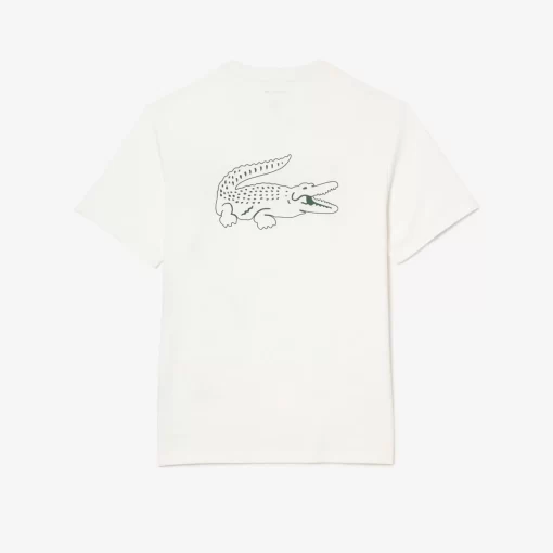 Lacoste Underwear & Lounge Wear-Contrast Branded Lounge T-Shirt