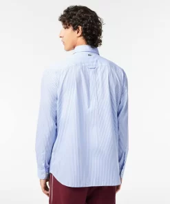 Lacoste Shirts-Contrast Branded Striped Shirt