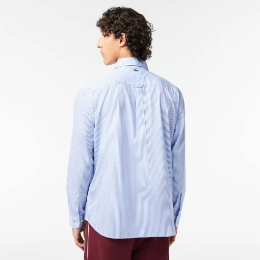 Lacoste Shirts-Contrast Branded Striped Shirt