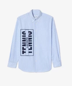 Lacoste Shirts-Contrast Branded Striped Shirt