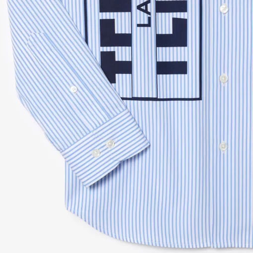 Lacoste Shirts-Contrast Branded Striped Shirt