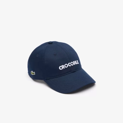 Lacoste Accessories-Contrast Croc Embroidered Cap