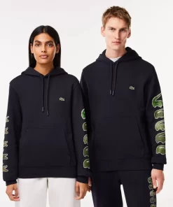 Lacoste Sweatshirts-Contrast Crocodile Hoodie