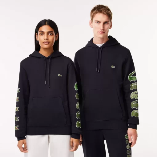 Lacoste Sweatshirts-Contrast Crocodile Hoodie