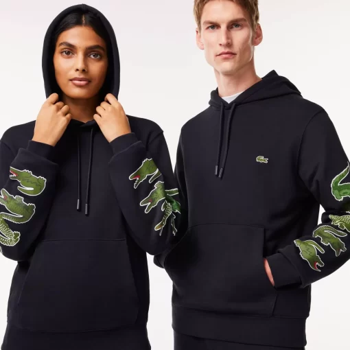 Lacoste Sweatshirts-Contrast Crocodile Hoodie