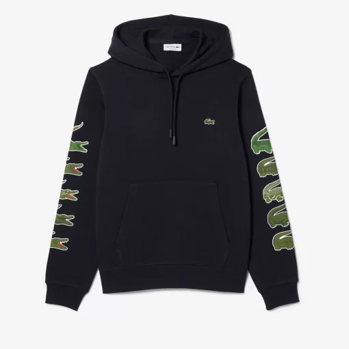 Lacoste Sweatshirts-Contrast Crocodile Hoodie