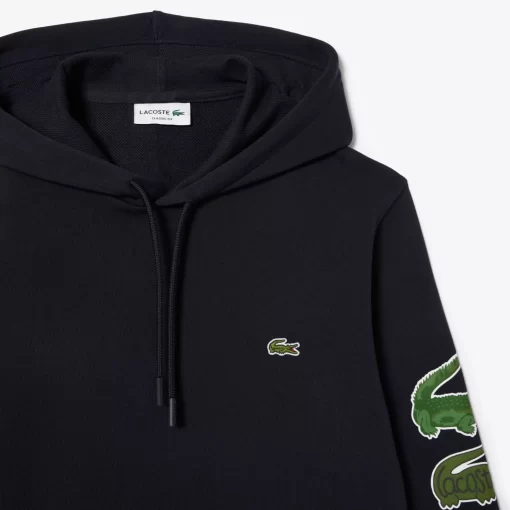 Lacoste Sweatshirts-Contrast Crocodile Hoodie