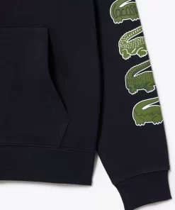 Lacoste Sweatshirts-Contrast Crocodile Hoodie