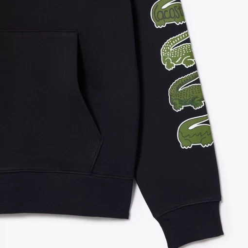 Lacoste Sweatshirts-Contrast Crocodile Hoodie