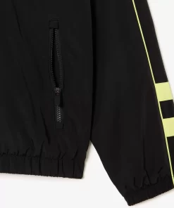 Lacoste Tracksuits-Contrast Detail Water Resistant Zipped Taffeta Sportsuit Jacket