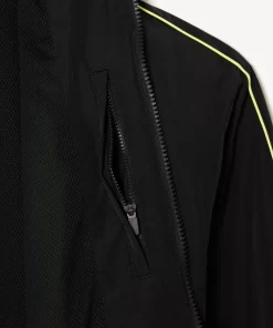 Lacoste Tracksuits-Contrast Detail Water Resistant Zipped Taffeta Sportsuit Jacket