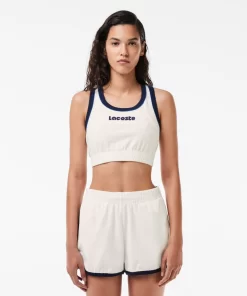 Lacoste T-Shirts-Contrast Embroidered Terry Bralette