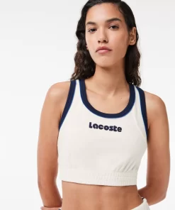 Lacoste T-Shirts-Contrast Embroidered Terry Bralette