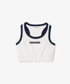 Lacoste T-Shirts-Contrast Embroidered Terry Bralette