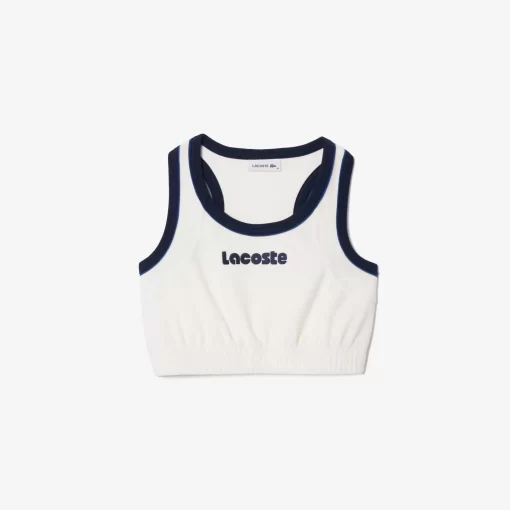 Lacoste T-Shirts-Contrast Embroidered Terry Bralette