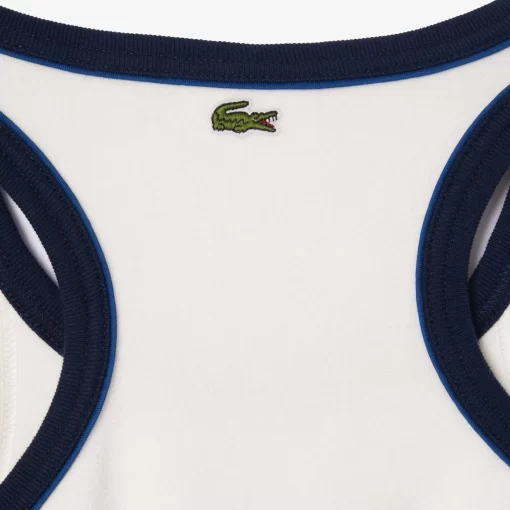 Lacoste T-Shirts-Contrast Embroidered Terry Bralette