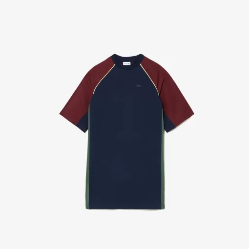 Lacoste Girl Clothing-Contrast Panel Cotton T-Shirt Dress