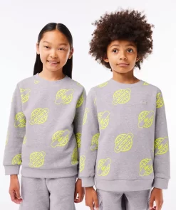 Lacoste Girl Clothing-Contrast Print Sweatshirt