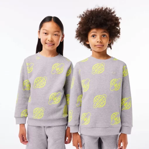 Lacoste Girl Clothing-Contrast Print Sweatshirt