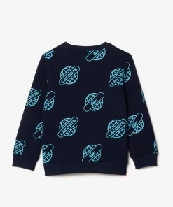 Lacoste Girl Clothing-Contrast Print Sweatshirt