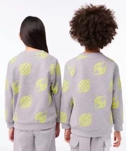 Lacoste Girl Clothing-Contrast Print Sweatshirt