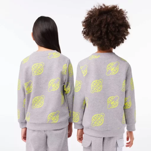 Lacoste Girl Clothing-Contrast Print Sweatshirt