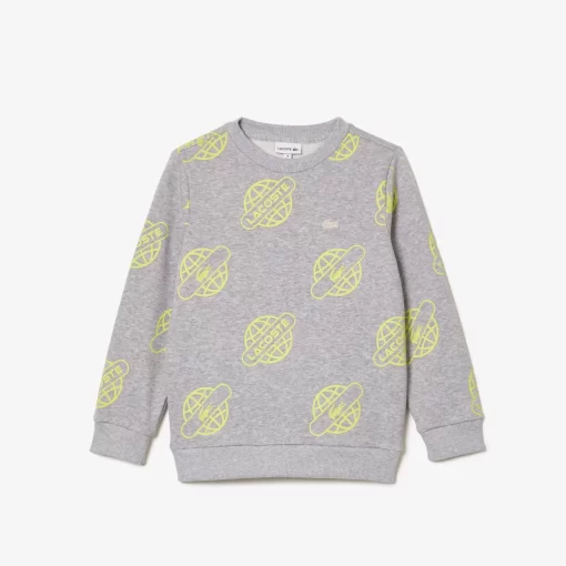 Lacoste Girl Clothing-Contrast Print Sweatshirt