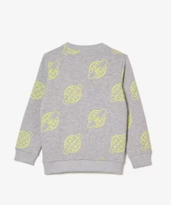 Lacoste Girl Clothing-Contrast Print Sweatshirt