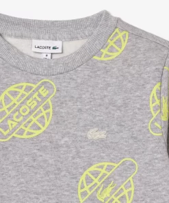 Lacoste Girl Clothing-Contrast Print Sweatshirt