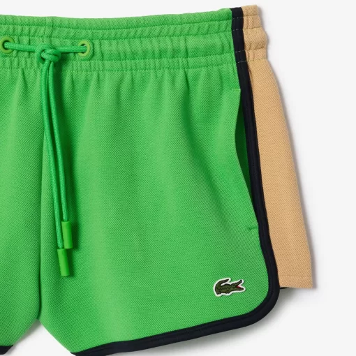 Lacoste Trousers & Shorts-Contrast Seam Double Sided Pique Shorts