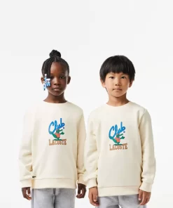 Lacoste Girl Clothing-Contrast Signature Print Sweatshirt