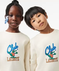 Lacoste Girl Clothing-Contrast Signature Print Sweatshirt