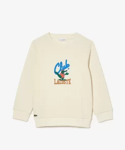 Lacoste Girl Clothing-Contrast Signature Print Sweatshirt