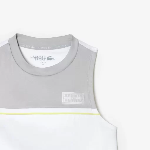 Lacoste Fitness & Training-Contrast Stretch Cotton Sport T-Shirt