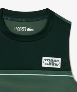 Lacoste Fitness & Training-Contrast Stretch Cotton Sport T-Shirt